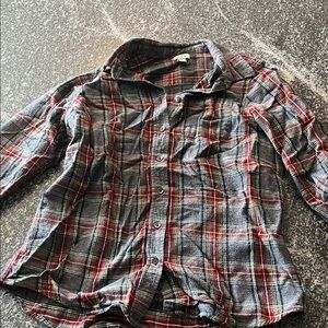 L.L. Bean Flannel Shirt - Red and Gray